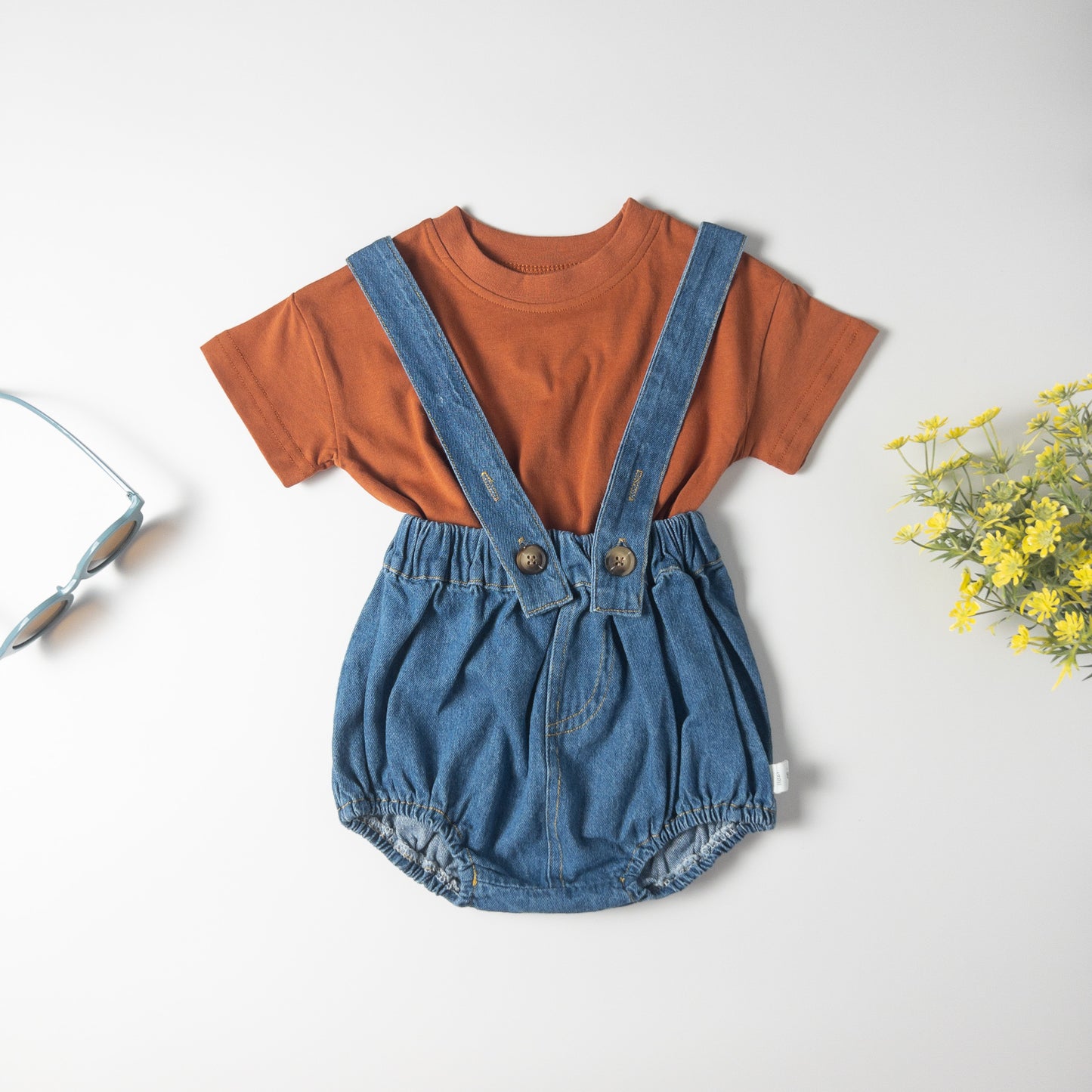 2-piece Carrot Denim Overalls Set