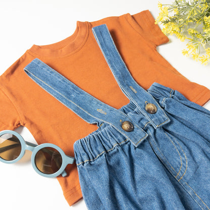 2-piece Carrot Denim Overalls Set