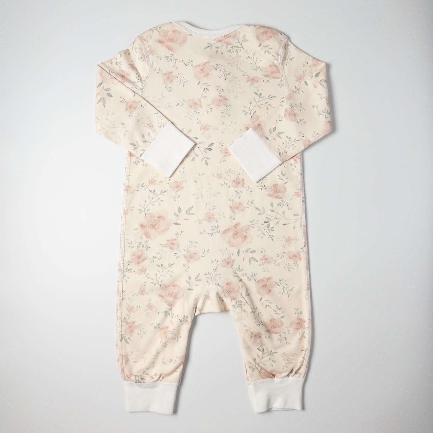 Organic Cotton Rosette Buttoned Romper