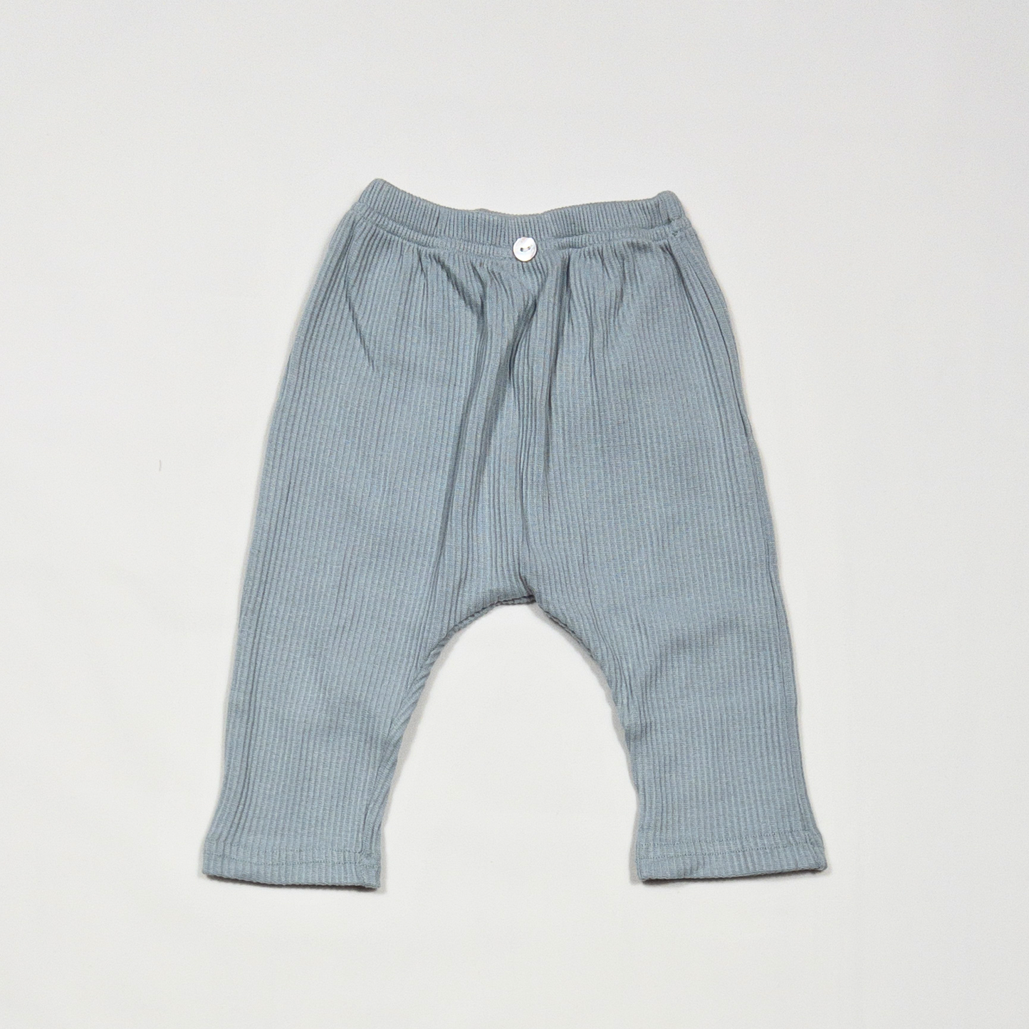 Cerulean Ribbed Cotton Pant