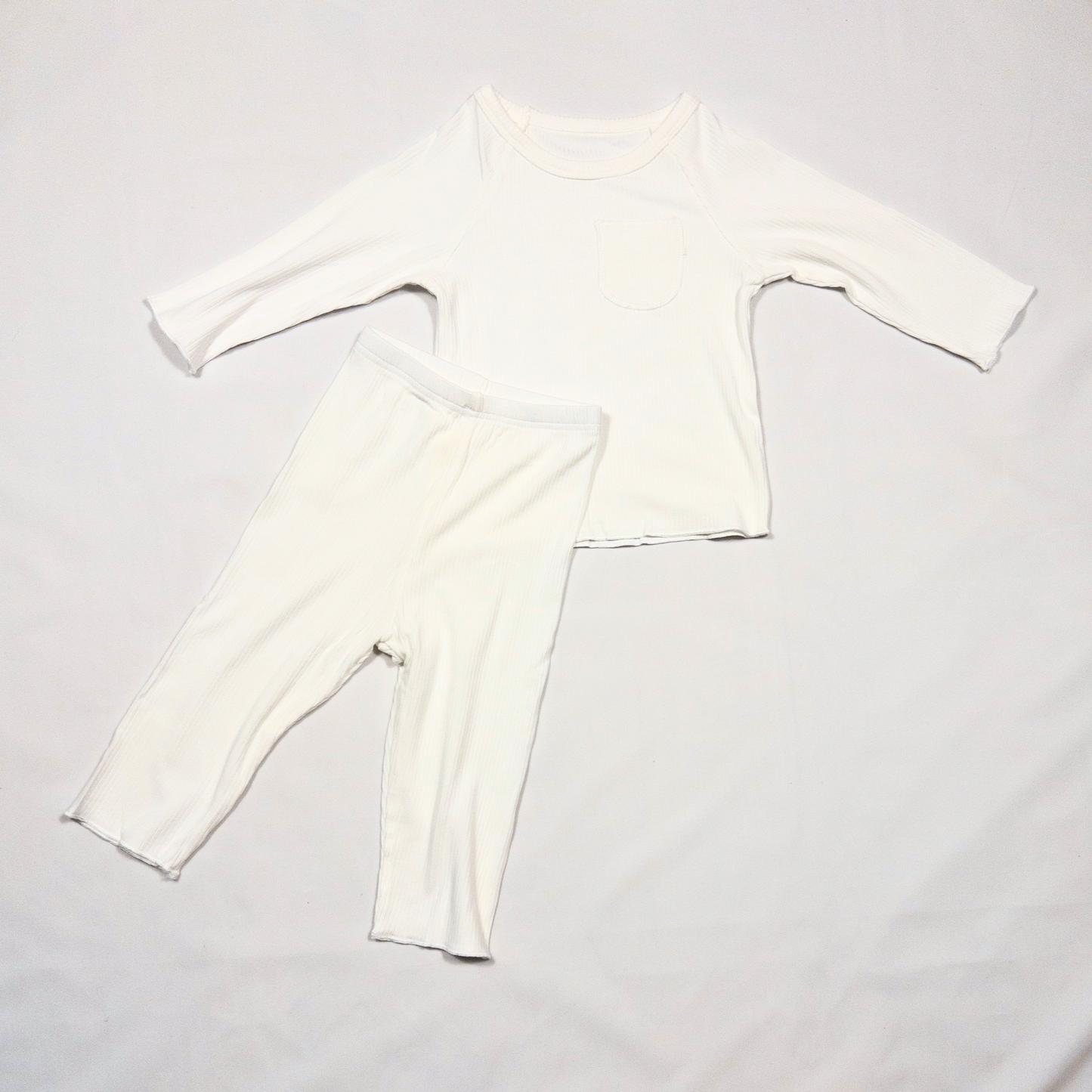 2-piece Pearl Long-sleeved Cotton Set