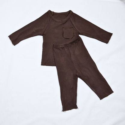 2-piece Walnut Long-sleeved Cotton Set