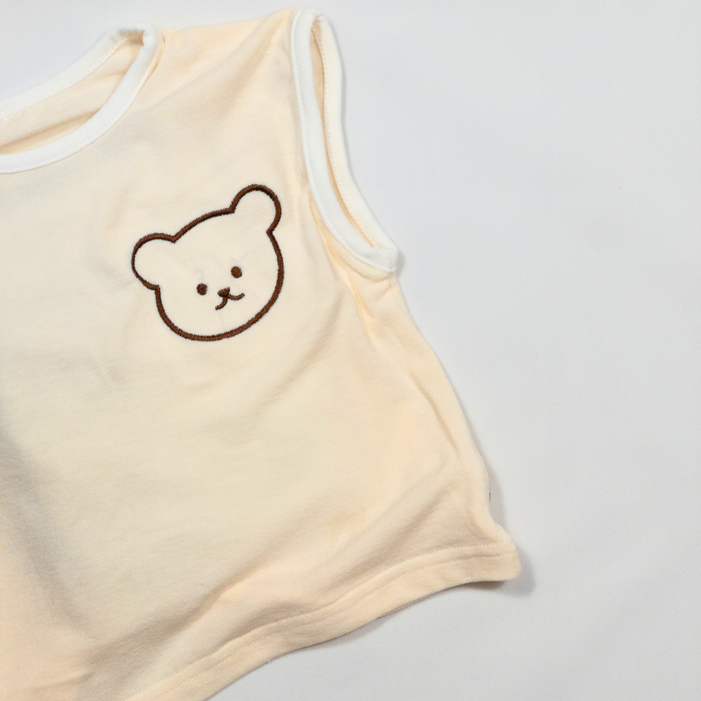 2-piece Cream Bear Cotton Set